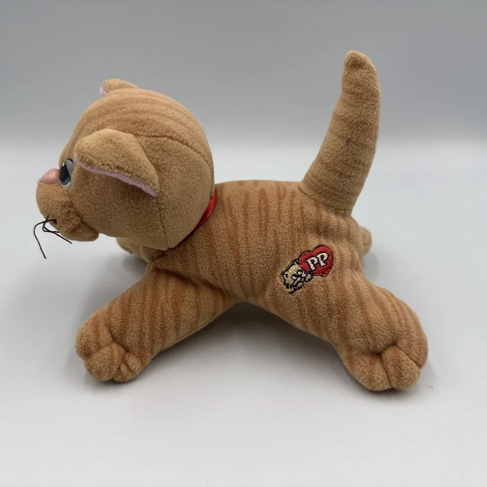 Vintage Pound Puppies Purries Orange Brown Kitty Cat Plush Toy 7